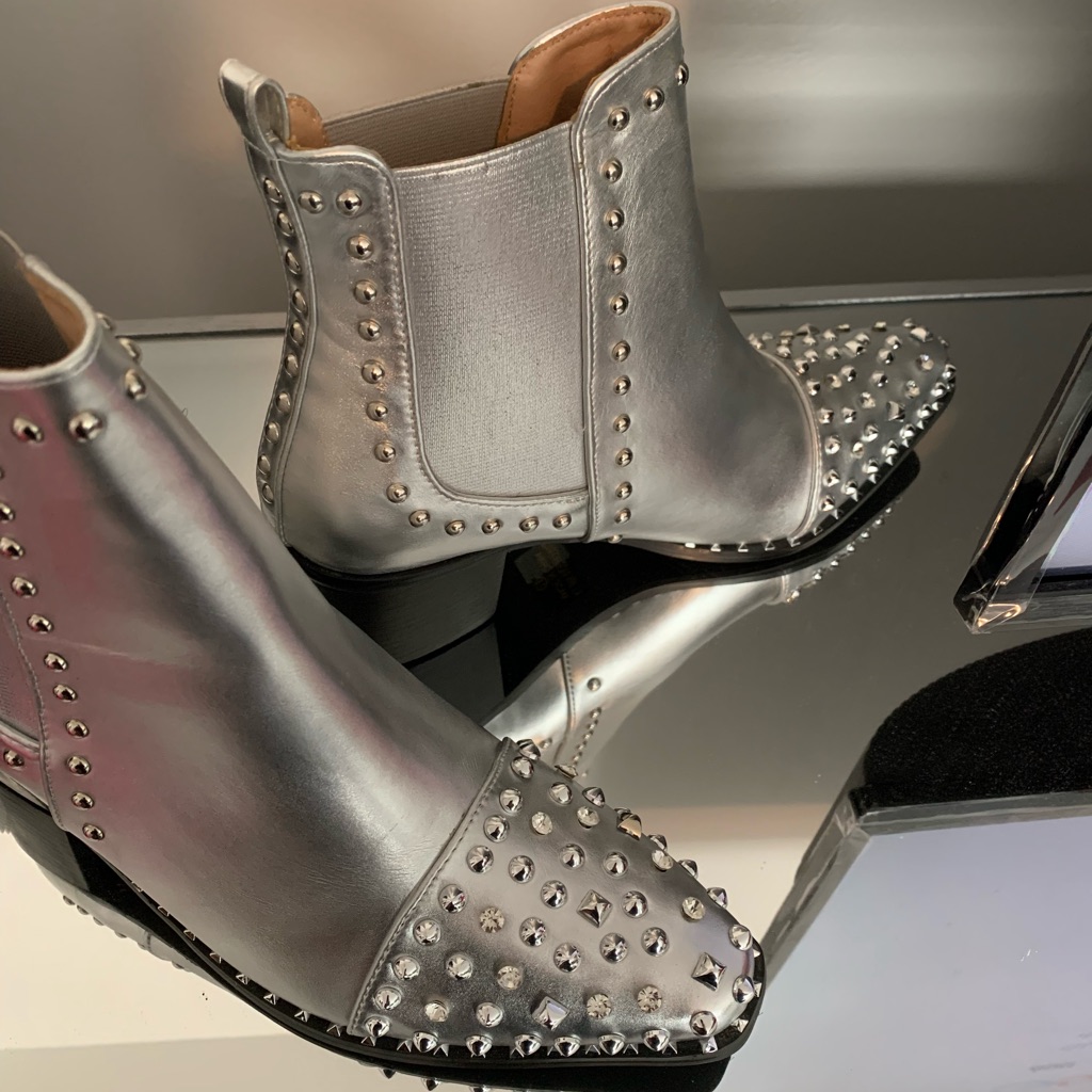 Silver Studded Boot
